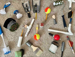 adaptive art-making tools made from household materials